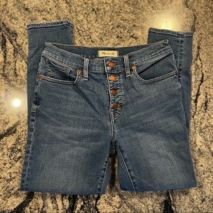 Madewell High Rise Front button up Jeans